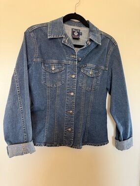 Faconnable Fitted Denim Jacket in Size Small EUC